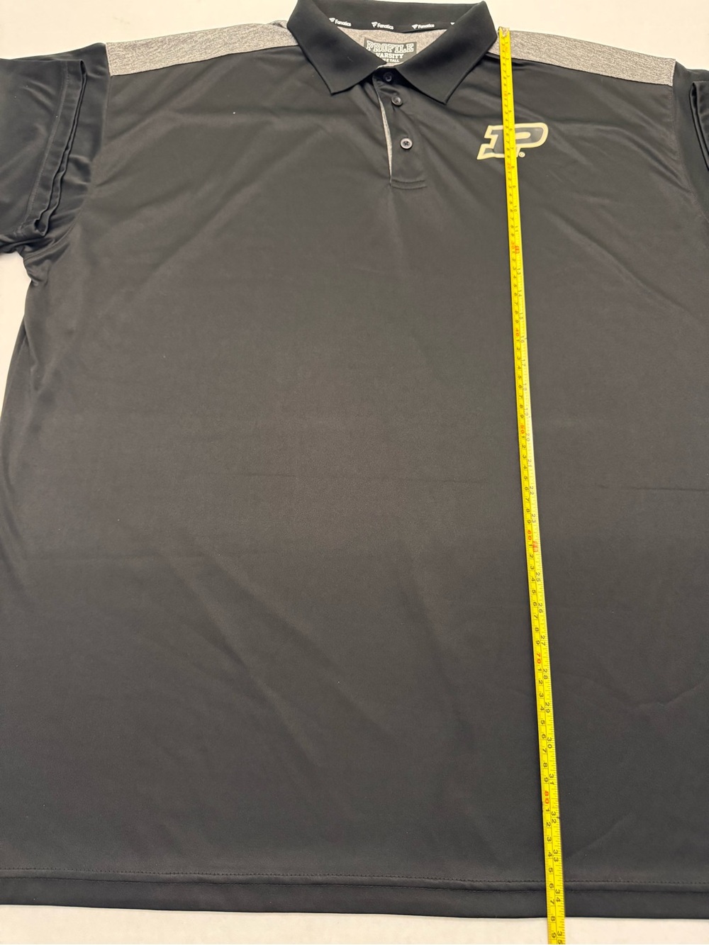 Purdue Boilermakers Fanatics Profile Varsity Big & Tall Polo Shirt Black Sz 4XL - Picture 8 of 8